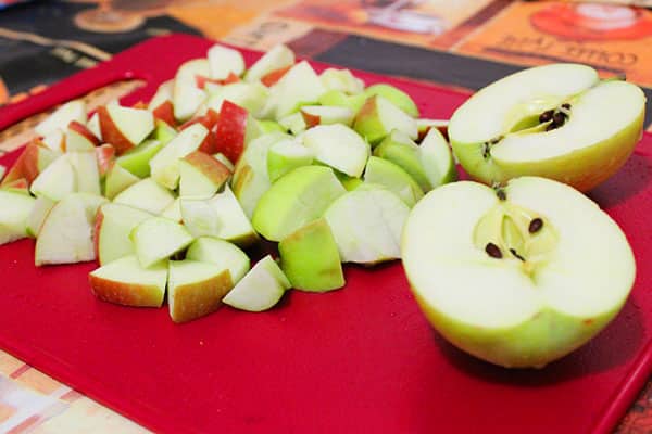 pommes coupées