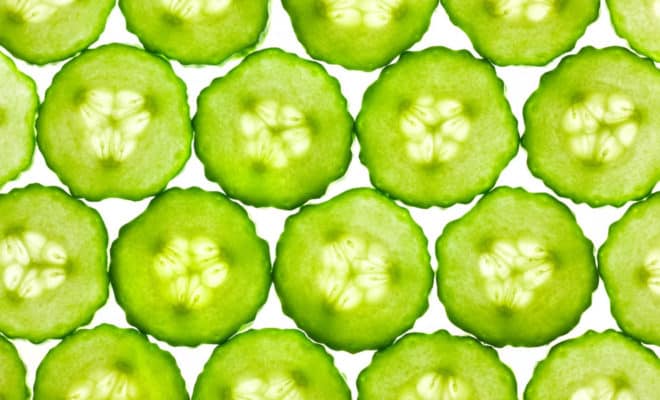 slices of cucumber