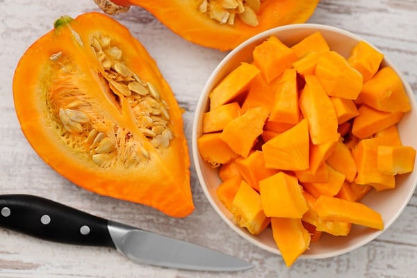 calabaza picada