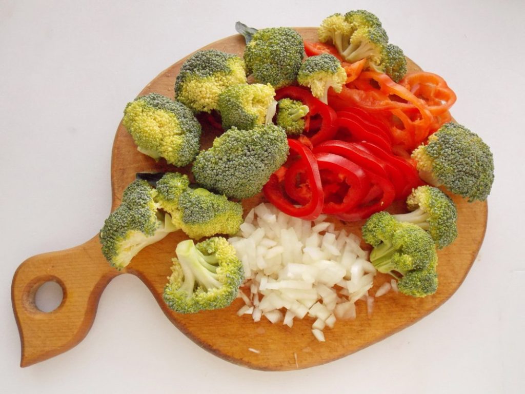 broccoli and pepper