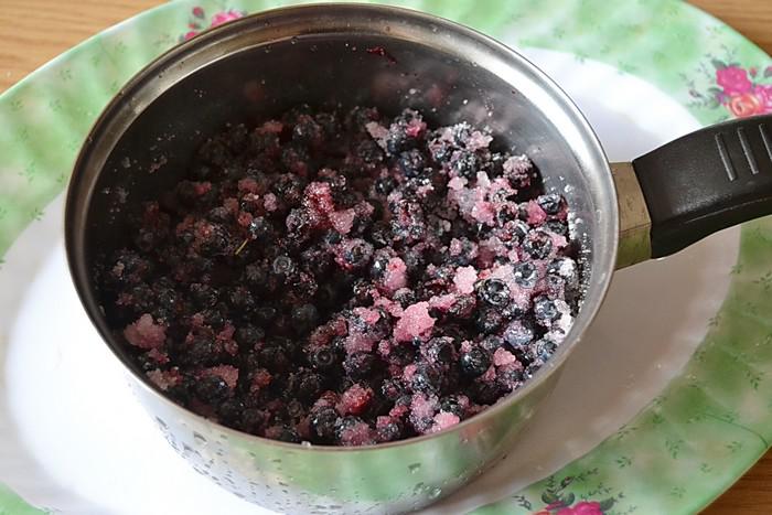 blueberries and sugar