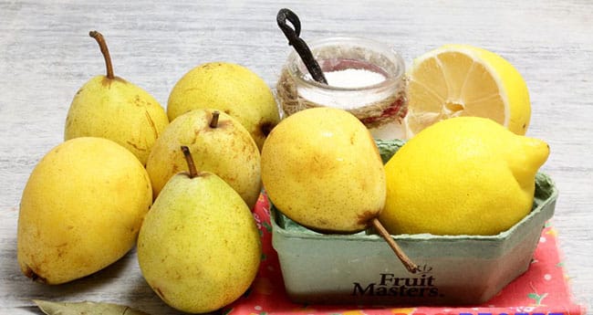 confiture de poire et citron