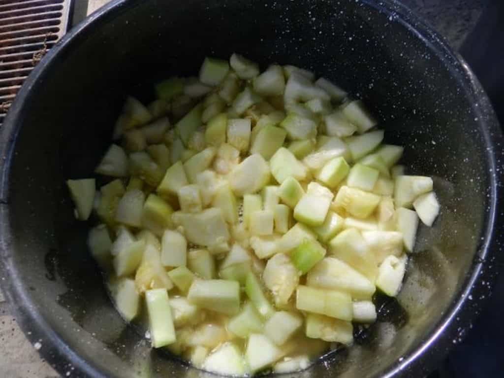 tranches de courgettes