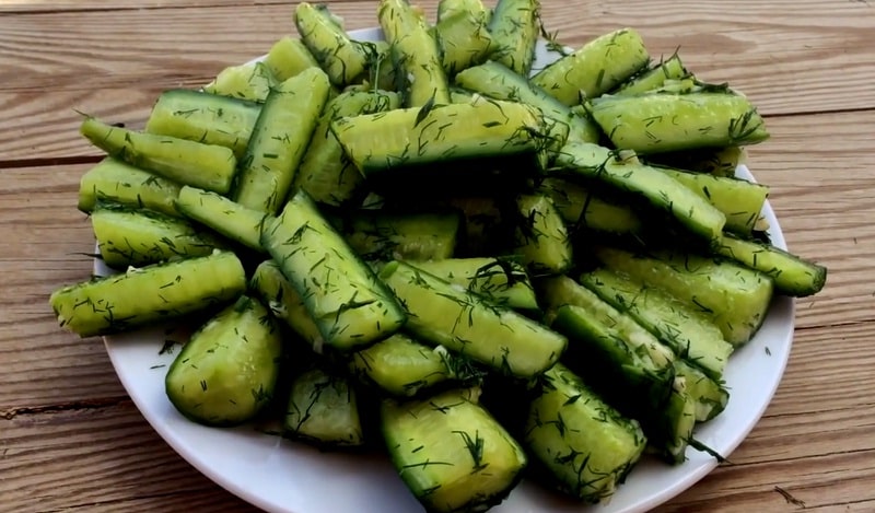 mga pipino sa Korean para sa taglamig