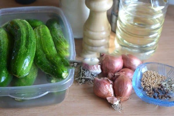 ingredientes de pepino mostaza