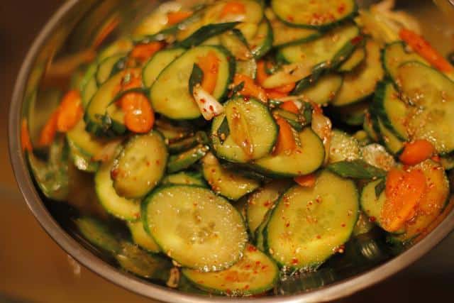 mga pipino sa Korean para sa taglamig