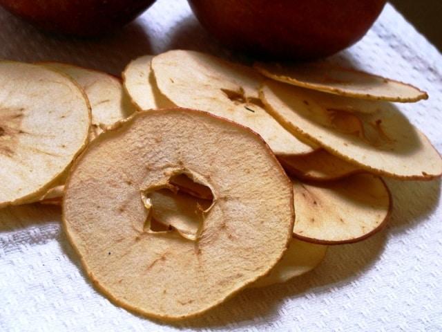 sécher les pommes