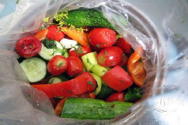 verduras de un día