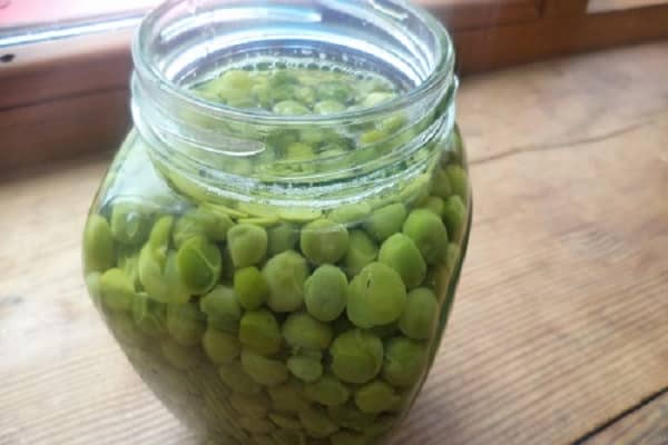 pour the peas