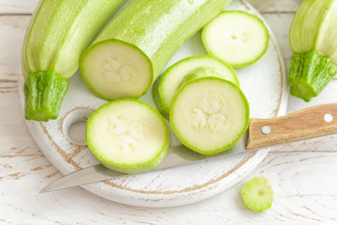 courgettes tranchées