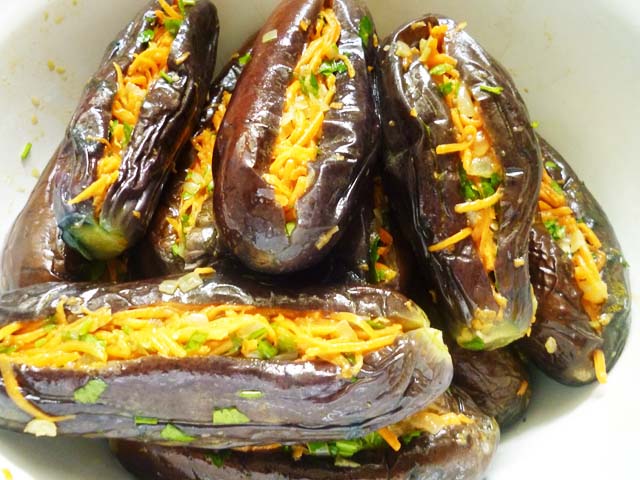 aubergine marinée