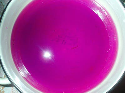 potassium permanganate solution.