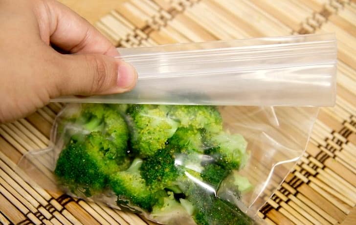 brocoli dans un sac