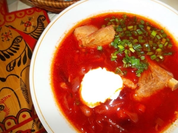 borscht with herbs