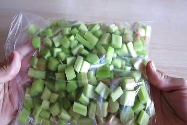 chopped rhubarb