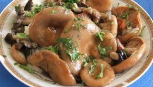 champignons marinés