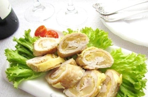 Rouleaux de porc à l'ananas et au fromage