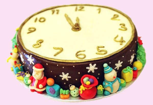 Horloge à gâteau pour des vacances