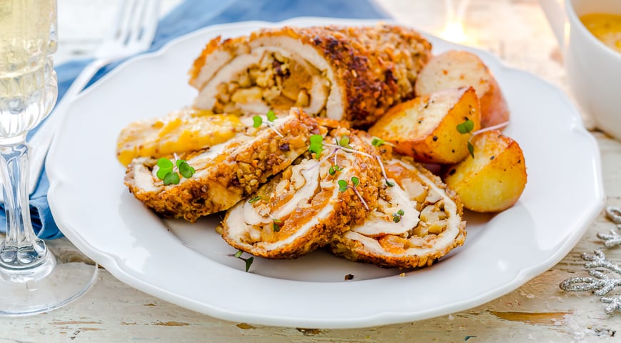 Filete de pollo con albaricoques