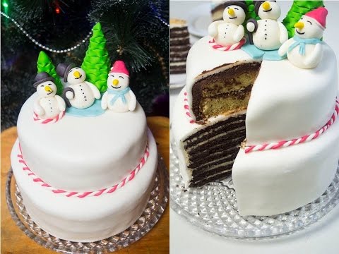 Snowmen - bunk cake