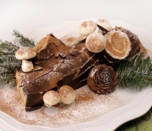 Christmas log cake