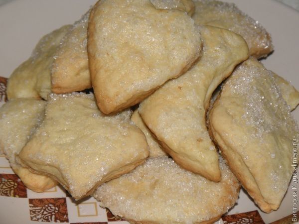 Galletas de azúcar con crema agria