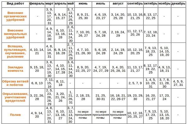 fechas para trabajar