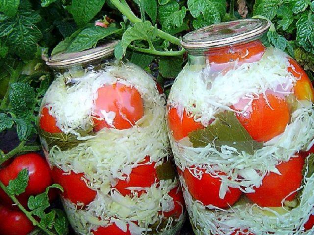 tomatoes in cabbage