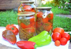 Stapsgewijs recept voor het maken van een assortiment tomaten, komkommers en paprika's voor de winter