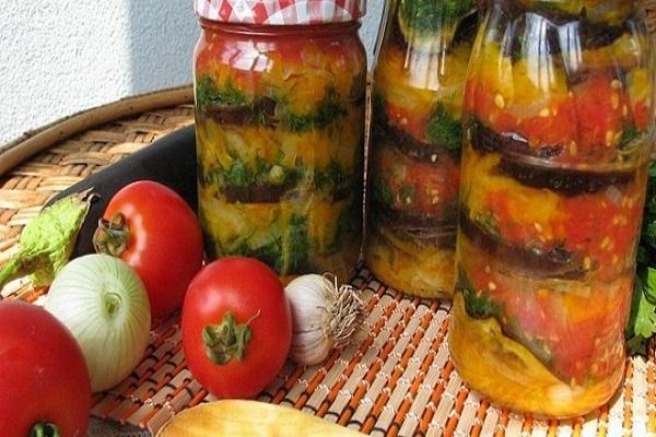 vegetables and jars