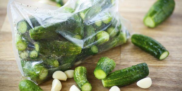 cucumbers in a bag