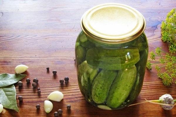 jar of cucumbers