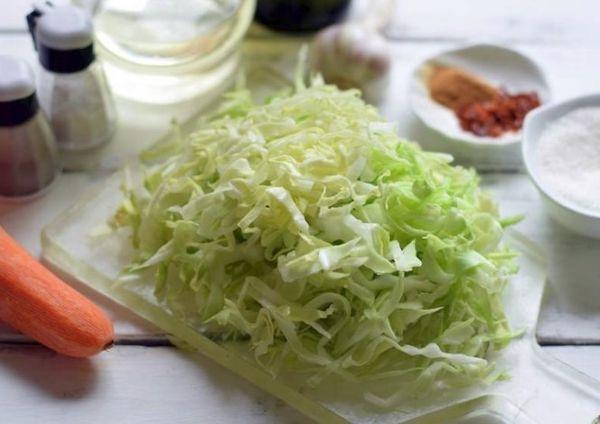 chopped cabbage