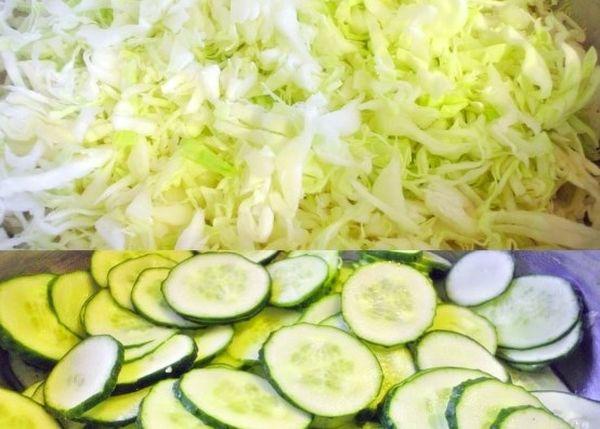 cabbage and cucumbers