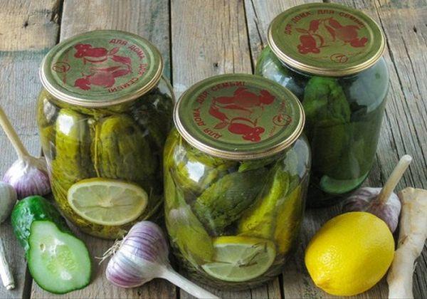 cucumbers in jars