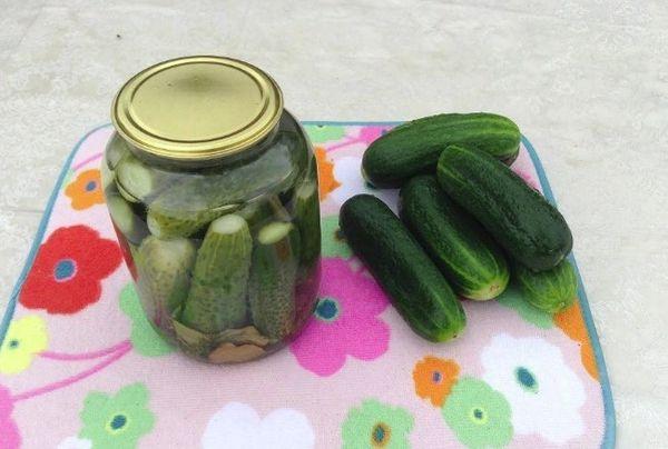 Lightly salted cucumbers