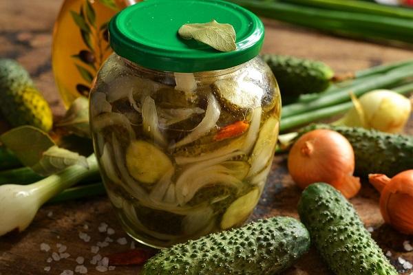 cucumbers in oil