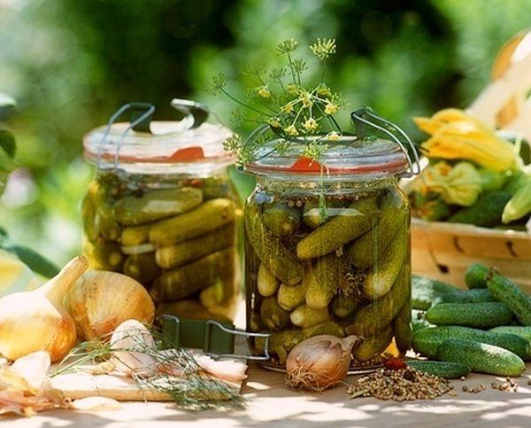 pickles in jars