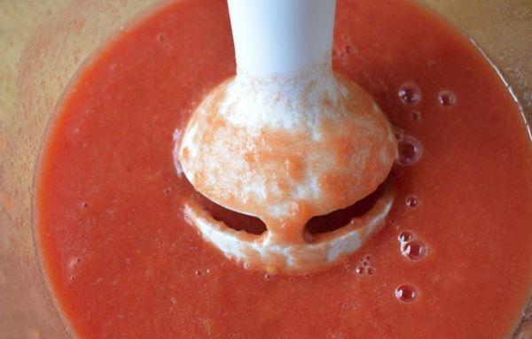 tomatoes in a blender