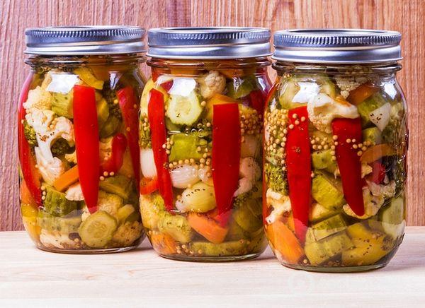 jars of vegetables