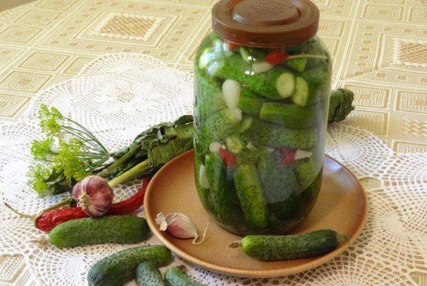 salted cucumbers