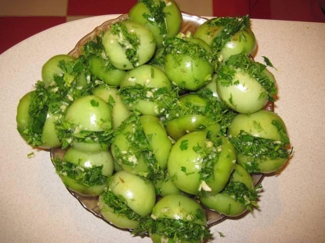 green tomatoes in Georgian