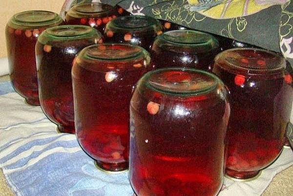 compote with apple and barberry