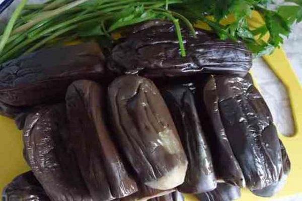 eggplant on the table