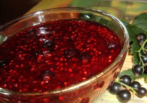 confiture de cassis et framboises