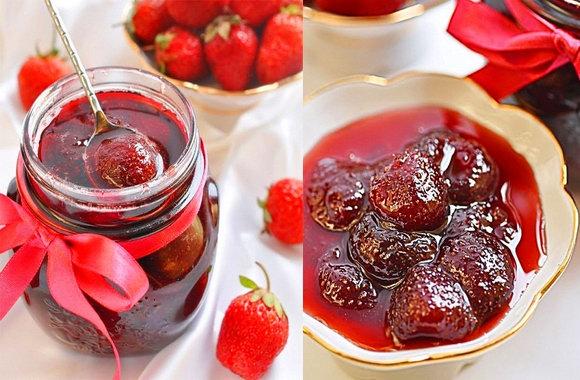 strawberries in syrup