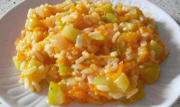 calabacín con arroz