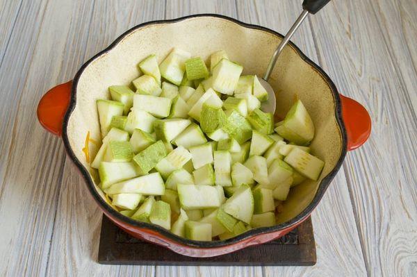 courgettes hachées