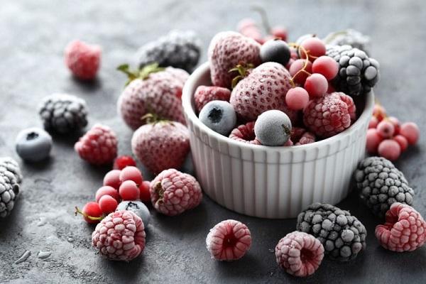 raspberries and strawberries