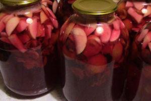 Tuktok 3 simpleng mga recipe para sa taglamig ng peras at plum compote